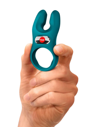 Zielony pierścień erekcyjny z wibracjami dla par z dwoma silnikami