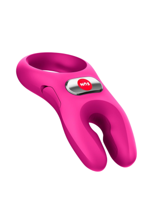 Różowy pierścień erekcyjny z wibracjami dla par z dwoma silnikami