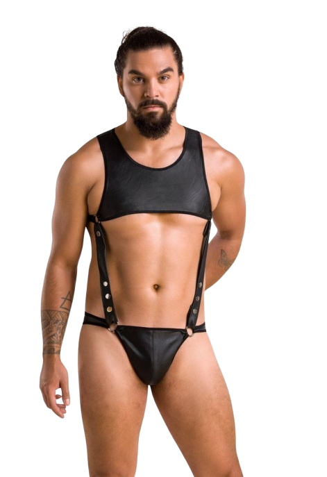 Skąpe, męskie body w kolorze czarnym