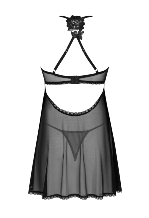 Zmysłowa koszulka z akcentem kwiatowym na plecach