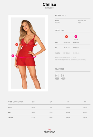 Czerwona koszulka z delikatnej siateczki oraz kwiatowej koronki