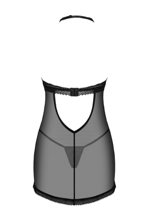 Seksowna, przezroczysta koszulka z siateczki z usztywnianymi miseczkami