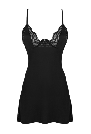 Wygodna koszulka z miękkiej tkaniny z elementami z koronki