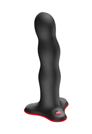 Silikonowe dildo z kulkami masującymi i przyssawką - 18,5 cm