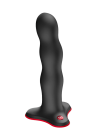 Silikonowe dildo z kulkami masującymi i przyssawką - 18,5 cm