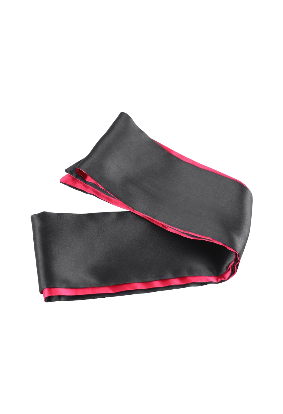 Dwustronna, satynowa opaska na oczy w czarnym lub czerwonym kolorze