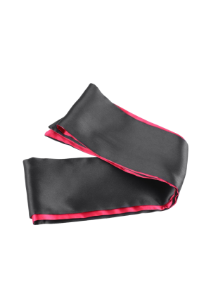 Dwustronna, satynowa opaska na oczy w czarnym lub czerwonym kolorze