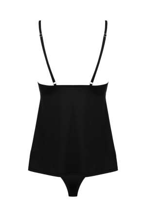 Zmysłowa, krótka koszulka oraz figi zdobione koronką