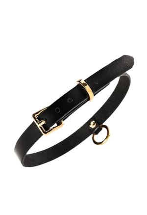 Delikatny, skórzany choker...