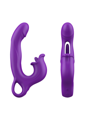 Wibrator do punktu G z ruchem flapping i ustami do stymulacji łechtaczki