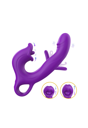 Wibrator do punktu G z ruchem flapping i ustami do stymulacji łechtaczki