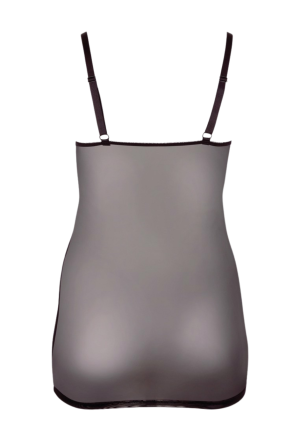 Warta grzechu, prześwitująca koszulka z wykończeniem z koronki - Plus Size