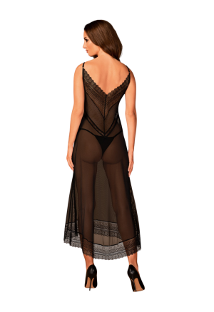 Długa, szykowna koszulka z przezroczystego materiału