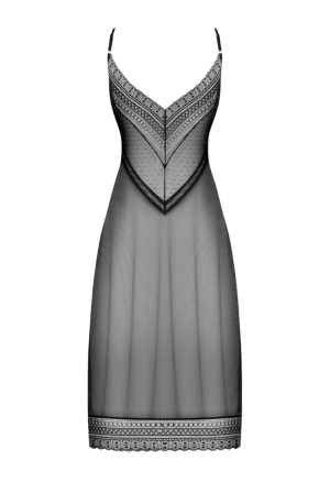 Długa, szykowna koszulka z przezroczystego materiału