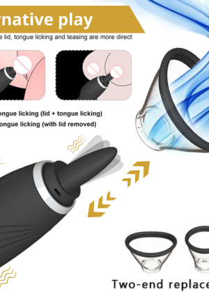 Wibrator z języczkiem do stymulacji łechtaczki oraz funkcją ssania