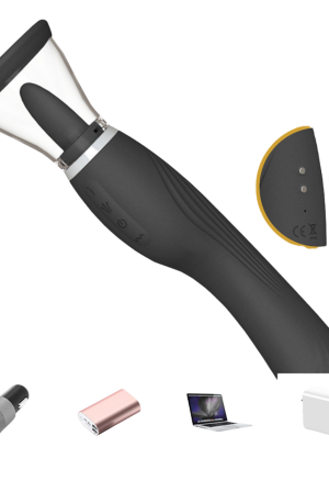 Wibrator z języczkiem do stymulacji łechtaczki oraz funkcją ssania