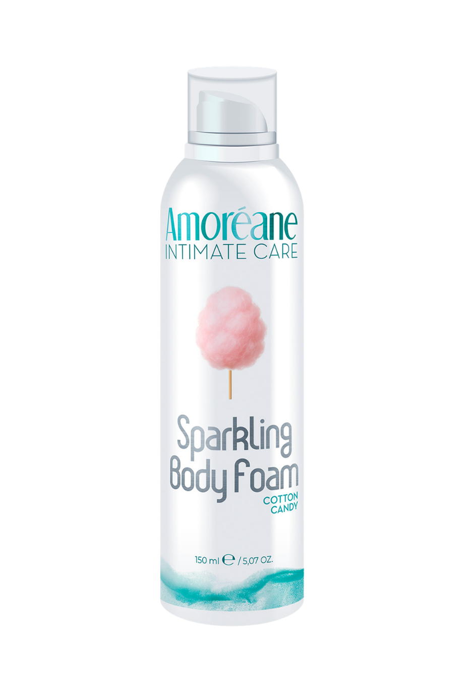 Nawilżająca pianka o zapachu waty cukrowej, 150 ml