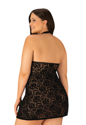 Czarna, koronkowa koszulka...