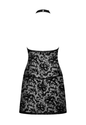 Czarna, koronkowa koszulka ze stringami