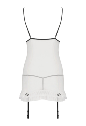 Zmysłowa, biała sukienka z koronką i tiulem