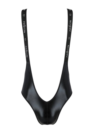 Niezwykłe, czarne body wycięte na pośladkach