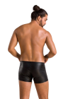 Wyrafinowane, czarne bokserki męskie z suwakami po bokach