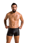 Wyrafinowane, czarne bokserki męskie z suwakami po bokach
