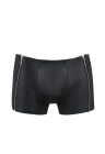 Wyrafinowane, czarne bokserki męskie z suwakami po bokach