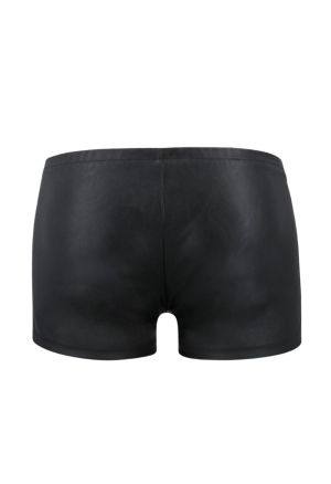 Wyrafinowane, czarne bokserki męskie z suwakami po bokach