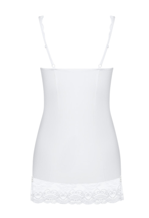 Elegancka koszulka ze  zdobieniami, biała