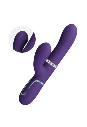 Wibrator w kolorze fioletowym  z funkcją pulsacji i imitującej ruch palca