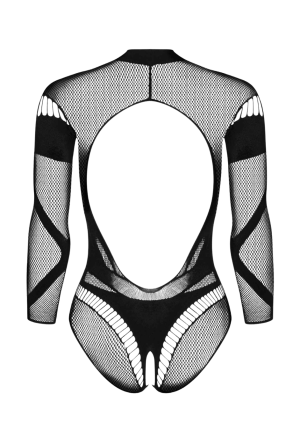 Siateczkowe body w kolorze czarnym