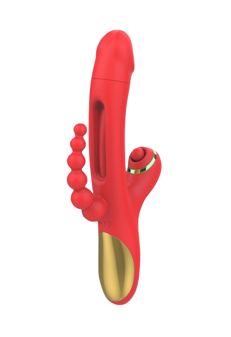 Silikonowy masażer z funkcją wibracji i stukania