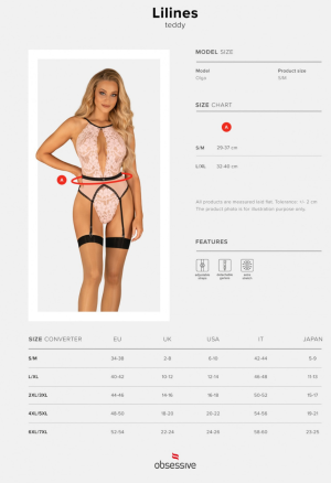 Czarujące body w pięknym kolorze różu wykończone czarnymi wstawkami