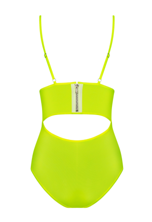 Seksowne, neonowe body z wycięciem na plecach