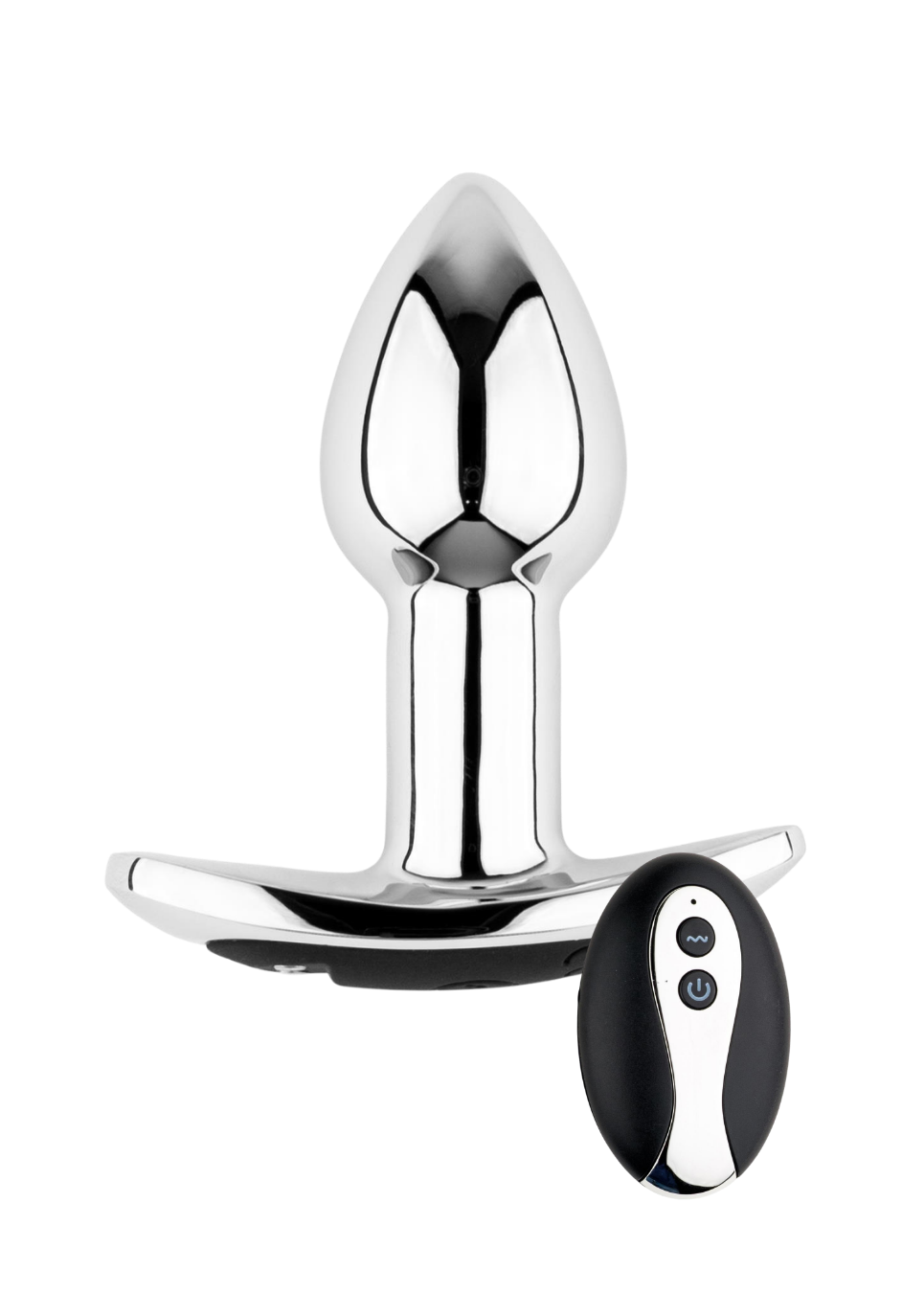 Metalowy korek analny z wibracją, sterowany pilotem - 7,5 cm