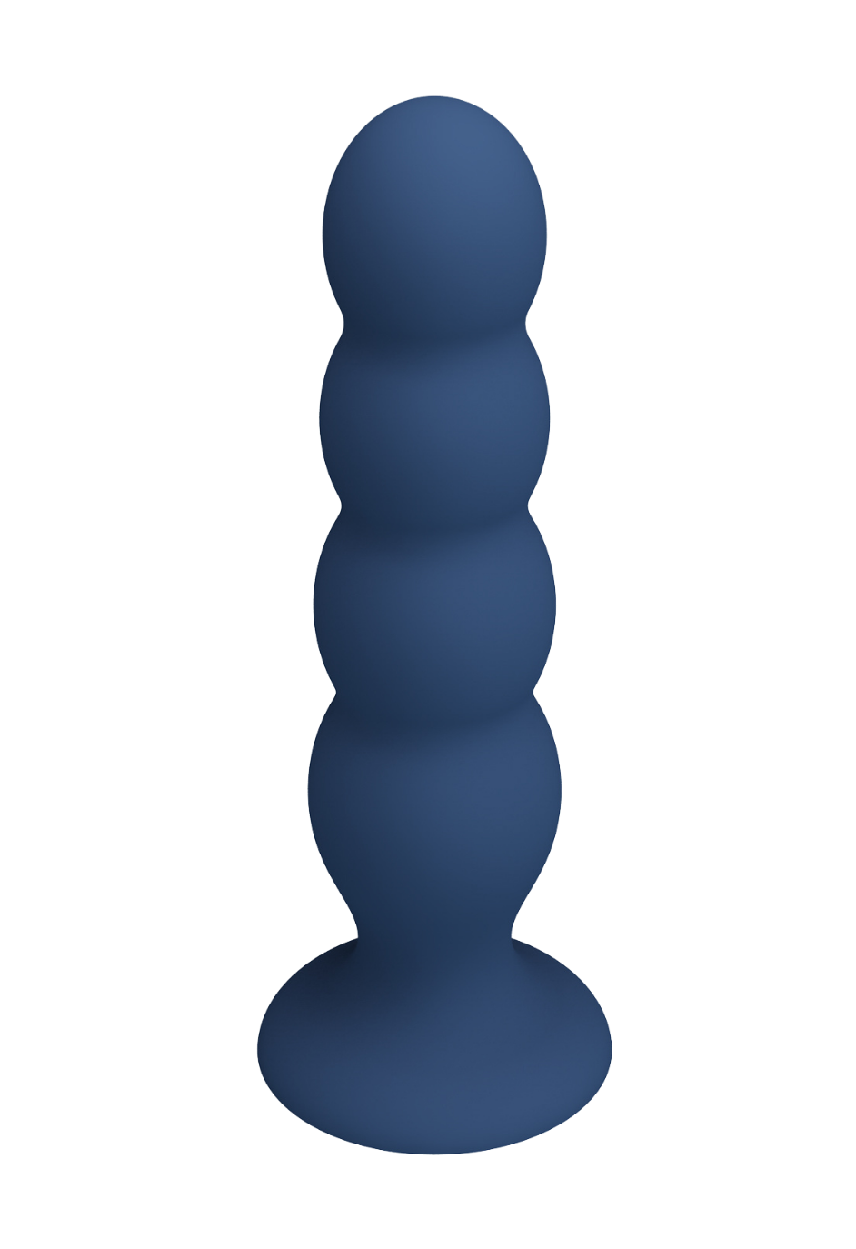 Silikonowe koraliki analne z kulkami ze stali nierdzewnej i przyssawką - 16,5 cm