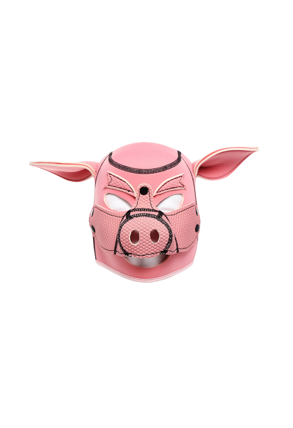 Neoprenowy kaptur BDSM – maska świnki z odpinanym kagańcem