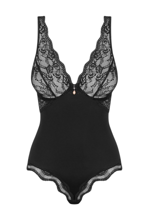 Niesamowicie eleganckie body o koronkowym wykończeniu