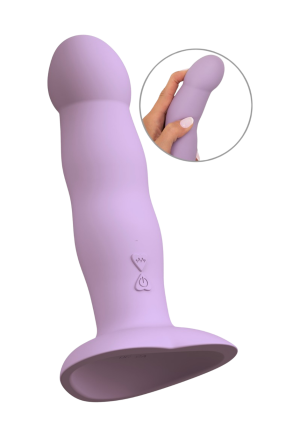 Wibrujące dildo wykonane z jedwabiście gładkiego silikonu medycznego - 19,5 cm