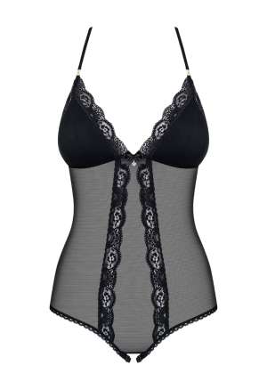 Koronkowe body z otwartym krokiem