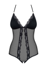 Koronkowe body z otwartym krokiem
