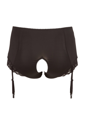 Seksowne, otwarte figi z pasami do pończoch - Plus Size