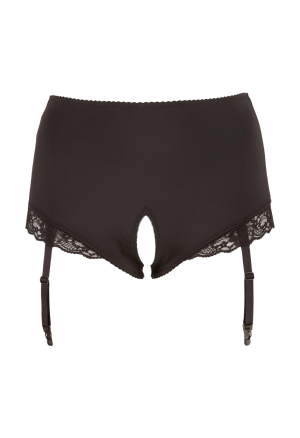 Seksowne, otwarte figi z pasami do pończoch - Plus Size
