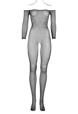Zmysłowe bodystocking z długim rękawem - rozmiar XS/XL