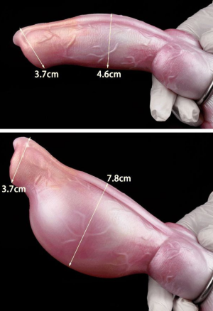 Nadmuchiwane, fantazyjne dildo - 19 cm
