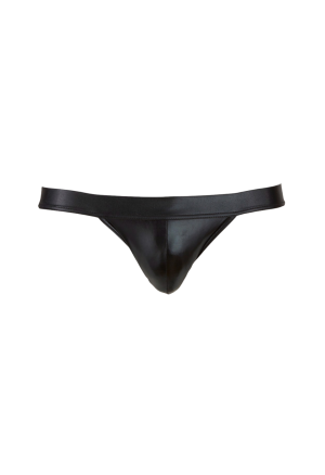 Czarny jockstrap o błyszczącym wykończeniu