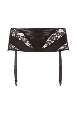 Elegancki pas do pończoch z koronką - Plus Size