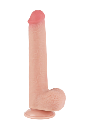 Ultra realistyczne dildo z przyssawką  i funkcją ruchomej skórki- 22 cm