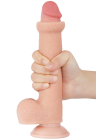 Ultra realistyczne dildo z przyssawką  i funkcją ruchomej skórki- 22 cm